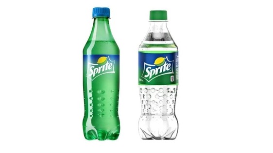 Green and Clear Sprite Bottles